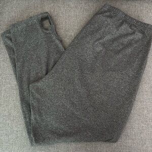 SO - capri, gray, with cutout design on bottom of leg.